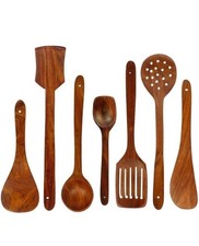 Servizio e cucchiai da cucina in legno set articoli organizer da cucina