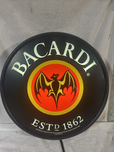 Bacardi rum lighted sign est - bacardi,