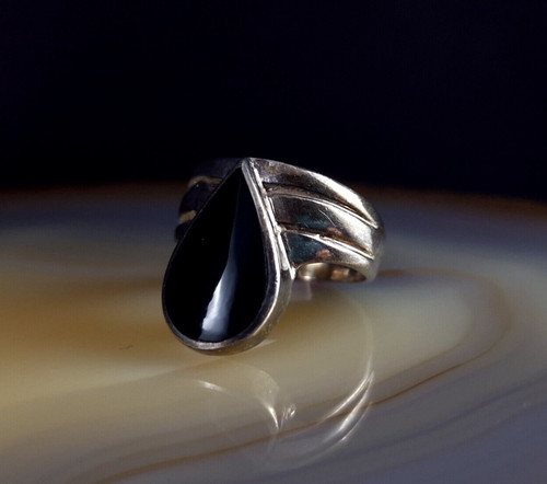 Anello argento 925 onice - , nero