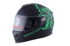 Casco Integrale Casco Bambini Casco Moto Cross Motocross Bio Hazard Verde