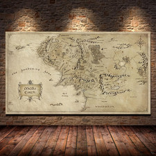 Quadro Su Tela Mappa Della