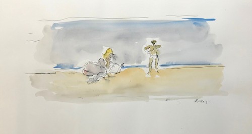 Acquerello spiaggia walter - acquerello,