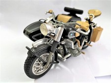 MOTOCICLO SIDECAR POLISTIL BMW R75 MS110 IN SCALA 1/15 IN DIE-CAST BICOLOR NUOVO
