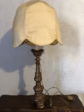 Lampada da tavolo (abatjour) di antiquariato con base in legno