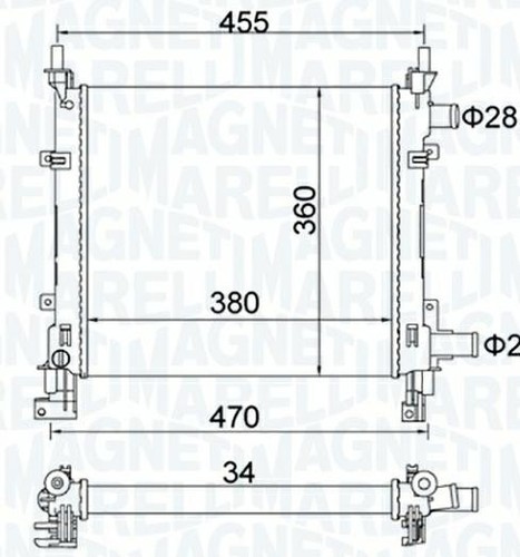Radiatore ford 3 - ka, i