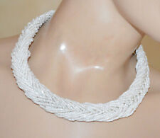 Collana donna bianca girocollo