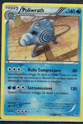 Carta pokemon poliwrath - carta,