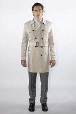 Trench uomo sartoriale doppiopetto beige