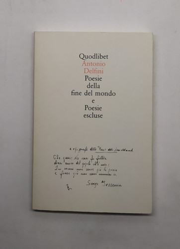 Poesie dalla fine del - fine, mondo