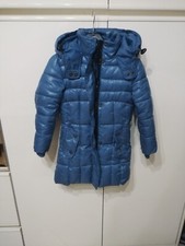 giubbotto bimba lungo terranova azzurro 2/3 anni con cappuccio ??