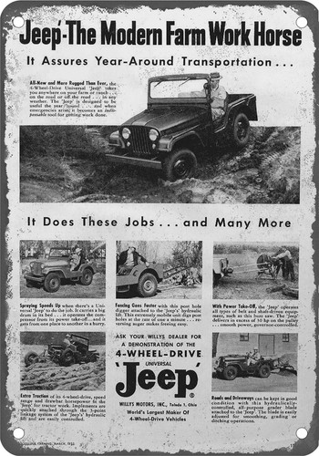 Insegna metallo 1955 - -, jeep