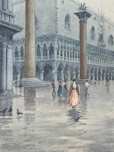 Acquerello venezia piazza san - acquerello,