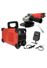 Kit Mini Saldatrice inverter 400A + Flex Smerigliatrice Angolare 115mm 1000W 