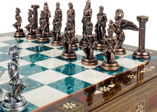Antico set scacchi - , con