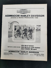 Harley-Davidson Aermacchi 1968 rivista italiana d'epoca originale pagina pubblicitaria 