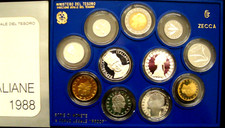 Divisionale 1988 Italia a 11 valori Proof con 500 Lire in argento Don Bosco