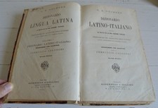 C. E. GEORGES DIZIONARIO DELLA LINGUA LATINA DIZIONARIO LATINO-ITALIANO 1896