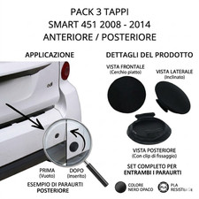 3 Tappi Copri Foro Paraurti