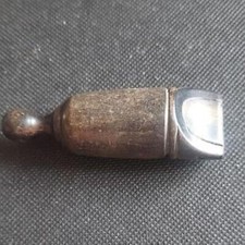 Antico fischietto militare corno e metallo vintage fischietto segnale esercit...