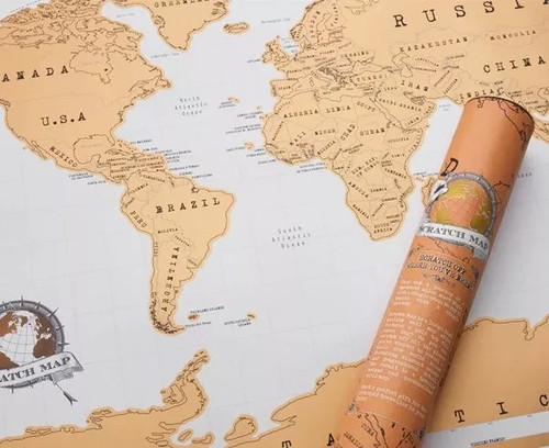 Large size scratch off world - size,