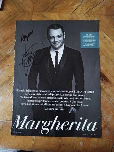 Autografo tiziano ferro - autografo,