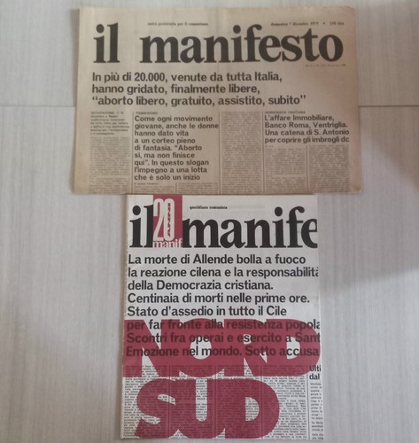 Giornali manifesto 1975 e - giornali,