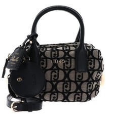 Borsa a mano Liu Jo Amelie Bowler Bag S tabacco tortora nera nuova