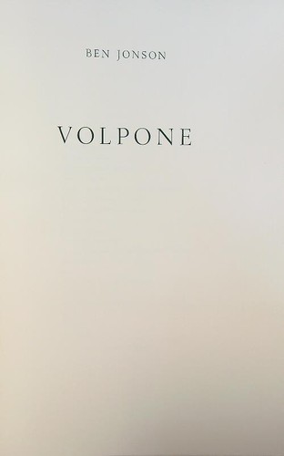 Volpone jonson ben fogola 1970 - volpone,