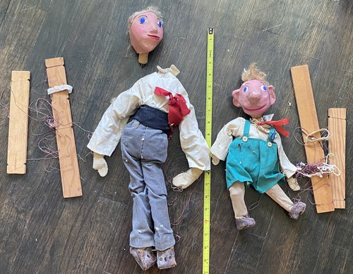 Coppia pupazzi marionette - pupazzi,