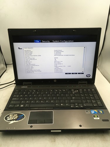 Elitebook 8540w boot to - hp,