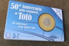 Moneta 5 euro 50° Anniversario della scomparsa di Totò FDC IPZS zecca Stato