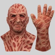2025 Freddy Krueger Horror Lattice Vestito Fantasia Maschere Halloween Cosplay Incubo