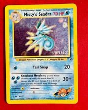 Lotto Carte Pokémon Misty’s Seadra 9/132 Gym Heroes Holo Prerelise 