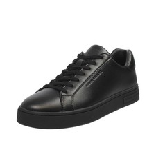 Armani Exchange Sneakers Basse In Pelle Nero - Uomo Scarpe Sneakers Casual
