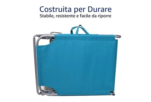 Lettino mare pieghevole telo - pieghevole,