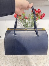 BORSA A MANO VINTAGE BLU