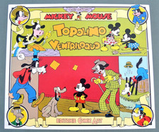 Mickey Mouse. Topolino ventriloquo. poster locandina. Comic Art. anni '90