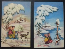 LOT 2 POSTCARDS - MERRY