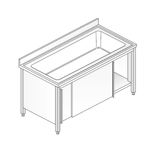 Lavello 140x60x85 acciaio - , inox