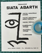 Rarissima Pubblicità Produzione SIATA ABARTH  del 1959