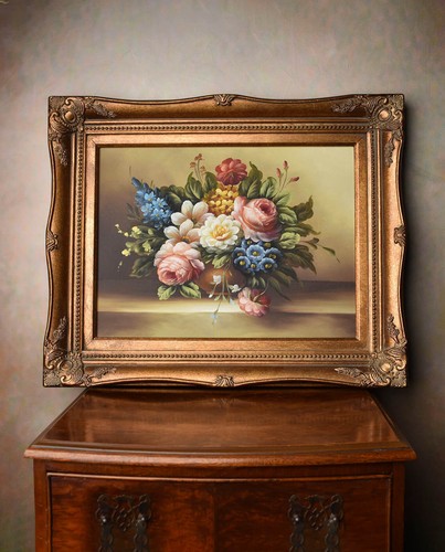 Dipinto olio mazzo fiori - dipinto, di