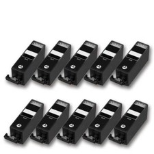 10 cartucce stampante per Canon MP500 MP510 MP520 MP530 MP600 MP600R (nero)