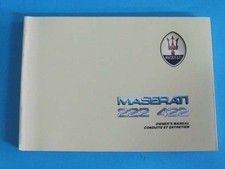 OWNER'S MANUAL - CONDUITE ET ENTRETIEN MASERATI 222, 422