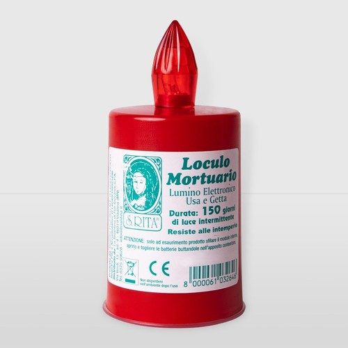 Lumino per loculo rosso - per,