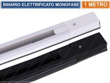 BINARIO ELETTRIFICATO MONOFASE INNESTO A SCORRIMENTO 1 METRO PER LAMPADE LED