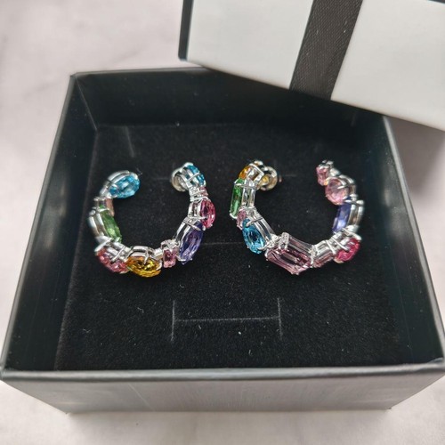Orecchini cerchio swarovski - a,