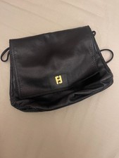 Fendi Roma - Borsa Vintage Pelle Tracolla Handbag nera