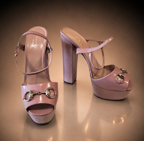 New gucci pink patent - patent, leather