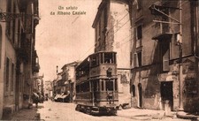 Roma Albano Laziale un saluto, Tram elettrico doppio F. piccolo  spedita