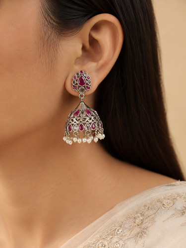 Orecchini jhumki argento - orecchini, in